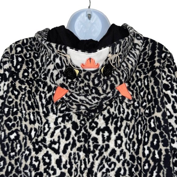 NWT Nick & Nora Cheetah Pajamas Womens M Footless Unionsuit PJs Costume Hood - Picture 8 of 10
